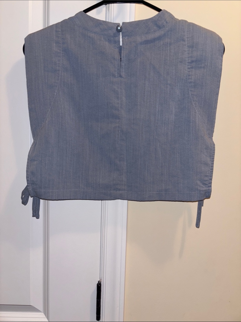 Sleeveless Crop Top & Wide-Leg Pants Set - Blue - Picture 5 of 6